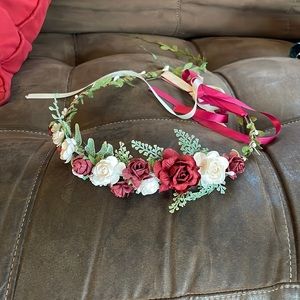 Faux flower crown